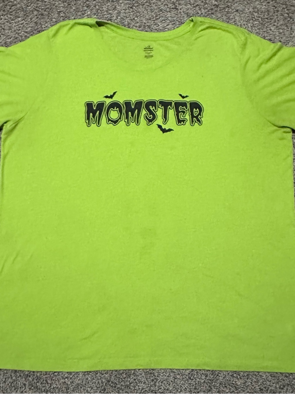 'Momster' Graphic Tee - Neon Green